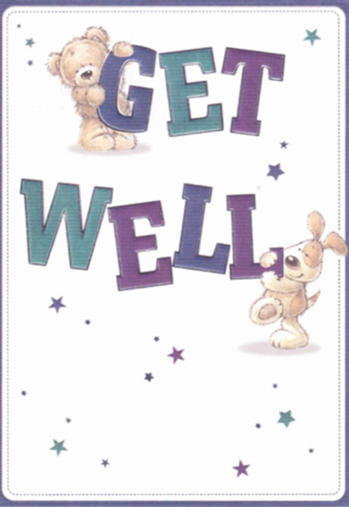 With its blend of bright encouragement and friendly artistry, this get well card feels like a warm welcome from the Uxbridge community itself. A gentle bear and playful puppy are depicted front and centre, surrounded by a shower of twinkling star shapes that seem to carry breezy wishes across the paper. The typography is bold and approachable, filled with deep purples and blue-greens that ground the mood in optimism and gentle strength. The creamy, open background gives the card an airy atmosphere-much like Northern Uxbridge on a bright afternoon-ideal for lifting anyone's spirits. There's an almost tangible texture to the bear's plush fur and the pup's velvet-soft ears, echoing the comforting touch of a hand-gathered Uxbridge Florist bouquet. Picture sending this card along with a delivery to a loved one off Harefield Road; together, they share a radiant expression of kindness and hope. Perfectly suited for all ages, it's a reminder of the genuine care found at the heart of the Uxbridge community.