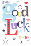 From the bustling heart of Uxbridge comes this exuberant good luck card, its bold message brought to life through a symphony of mismatched fonts and a joyful palette of pastel blue, robust reds, moss greens, and regal purples. The playful arrangement of oversized letters is echoed by lively stars in shades of navy, lilac, and lemon lime, dancing across a pure white background like wishes cast into the night sky over Cowley. The flat, velvety smoothness of the card feels reassuring in the hand, akin to the sensation of fine paper used by local florists, and the effect is immediate: a surge of encouragement and communal optimism. It's the quintessential card to present at a new chapter-handed to a neighbour preparing for interviews at Stockley Park, or a friend embarking on an adventure from Uxbridge station-filled with hope, support, and the authentic spirit of the Uxbridge community.